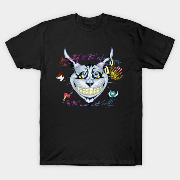 Cheshire's Grin T-Shirt by Designs by Mad Dad Wolf